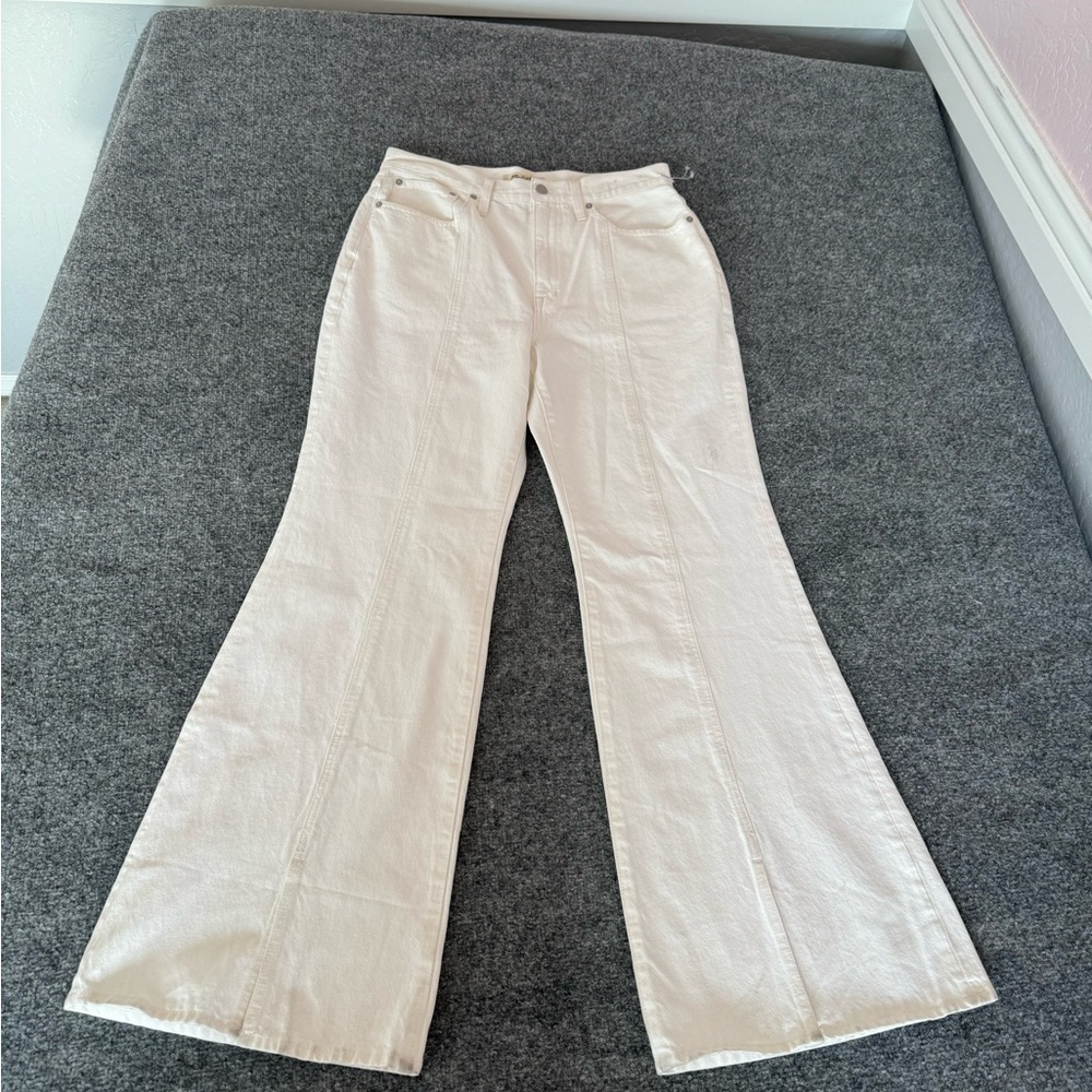 Madewell Baggy Flare Women’s Jeans Tile‎ White Size 30 - Picture 2 of 16